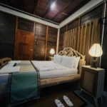 This image showcases the comfortable and stylish accommodations available to guests at Sigiri Vananthara, a Nature Resort in Sigiriya.
