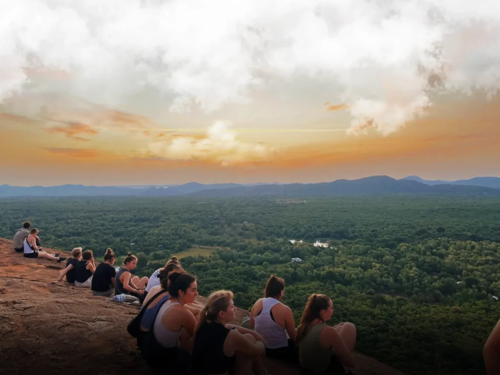 Pidurangala Rock, a majestic landmark near Sigiriya, offers breathtaking views of the surrounding landscape.